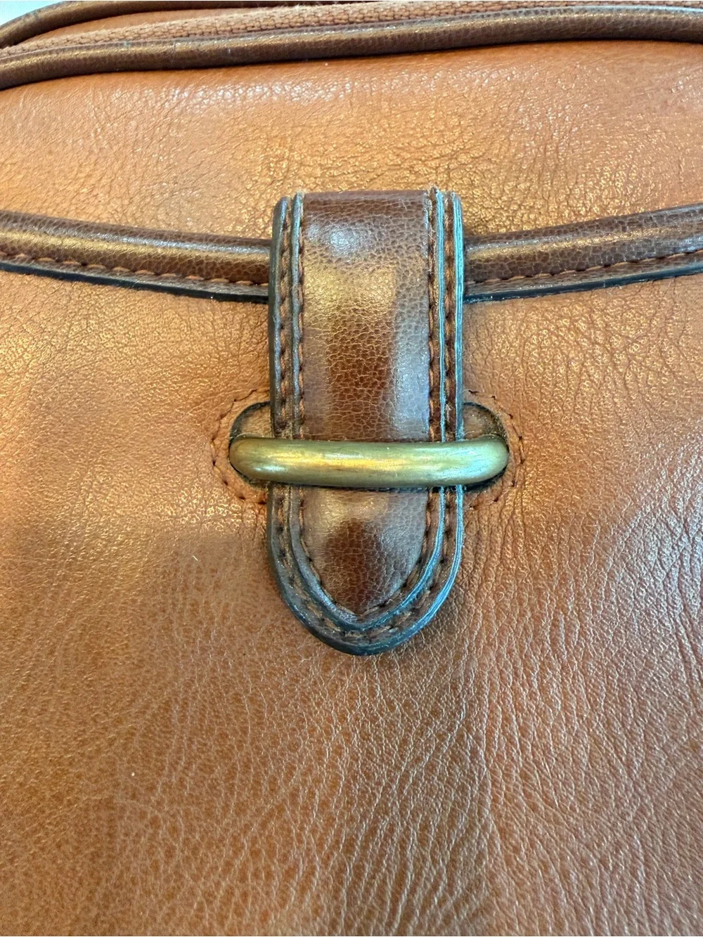 Vintage Liz Claiborne Brown Leather Satchel Messenger Crossbody Blazer Bag